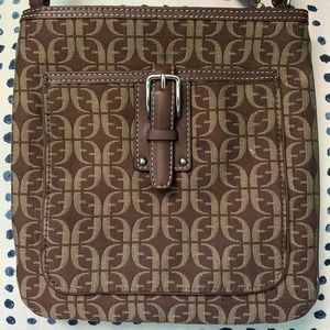 Brown & Tan Fossil Crossbody purse